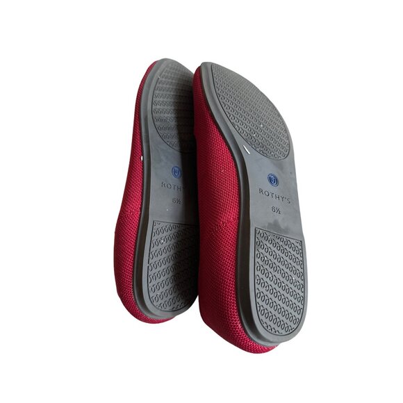 Rothys Womens Round Toe Flats 6.5 Solid Red Recycled Materials - Picture 3 of 6